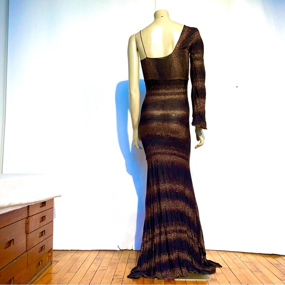 ROMAN KEFLAY VINTAGE BRONZE MAXI DRESS - Picture 3 of 10